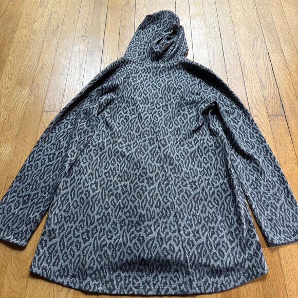 Soft Surroundings Size S Womens Gray Lyra Leopard Print Full Zip Hoodie - Picture 16 of 16
